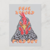 Peck Around Ontdek het - kippenpikorde Briefkaart (Voorkant)