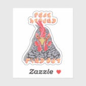 Peck Around Ontdek het - kippenpikorde Sticker (Vel)