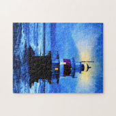Peck Ledge Lighthouse Art Puzzle Legpuzzel (Horizontaal)