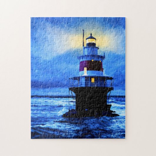 Peck Ledge Lighthouse Art Puzzle Legpuzzel (Verticaal)