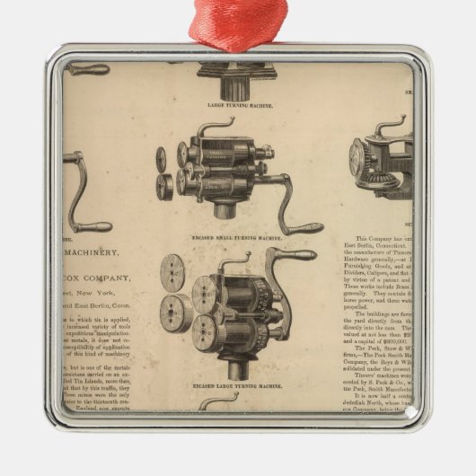 Peck, Stow en Wilcox Company Metalen Ornament (Voorkant)