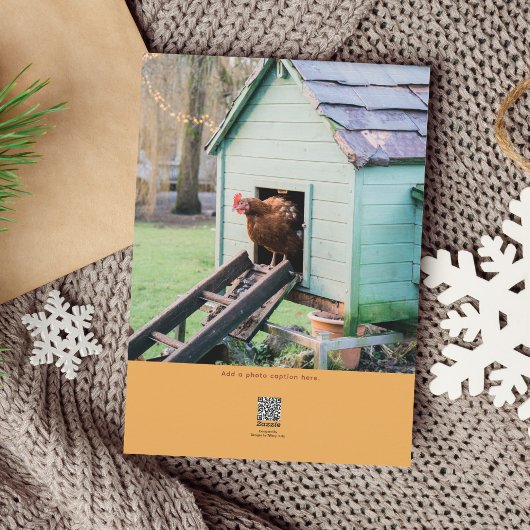 Peck the Halls Funny Chicken Christmas Feestdagenkaart