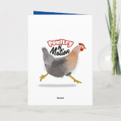 Peck the Halls Golden Laced Poolse kerstkaart Feestdagen Kaart (Achterkant)