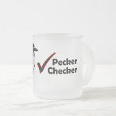 Pecker Checker Matglas Koffiemok (Voorkant rechts)