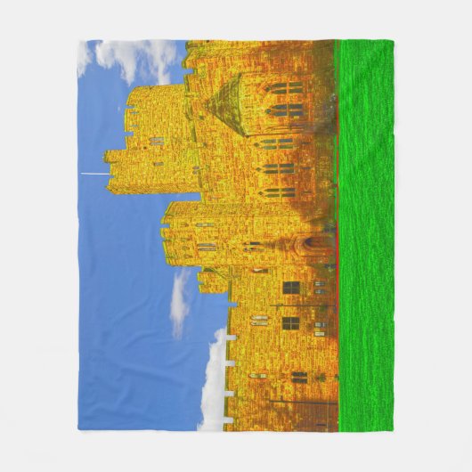 Peckforton Castle in Tarporley, Cheshire Fleece Deken (Voorkant)