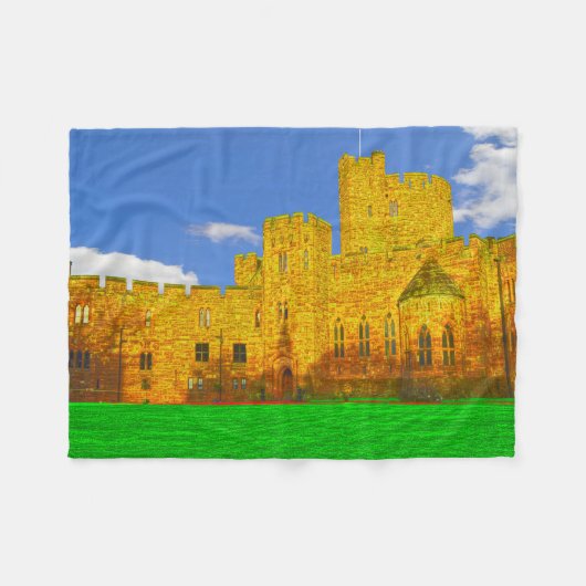 Peckforton Castle in Tarporley, Cheshire Fleece Deken (Voorkant (Horizontaal))