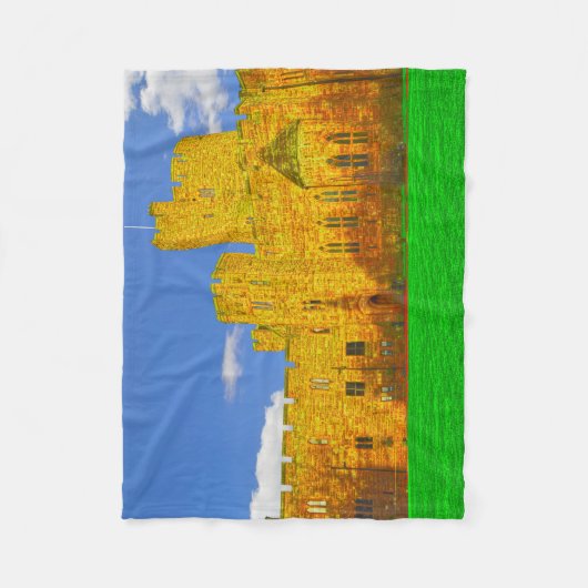 Peckforton Castle in Tarporley, Cheshire Fleece Deken (Voorkant)