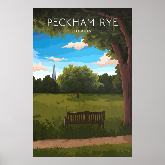 Peckham Rye Park Londen Reisposter Poster (Voorkant)