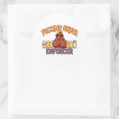 Pecking Order Handhaver Grappige Kip Sticker (Tas)