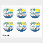 Peckinpaw droomt! ronde sticker (Vel)