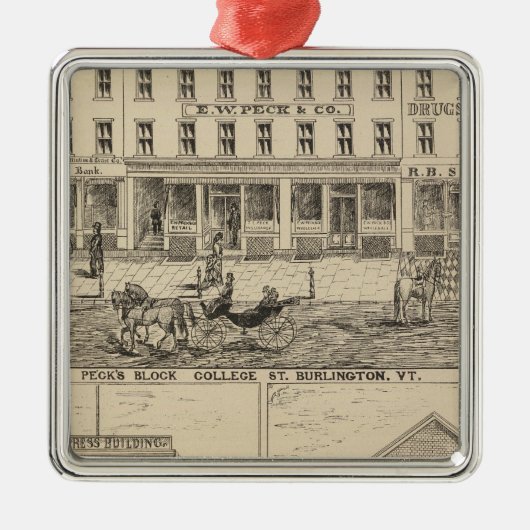 Peck's Block Metalen Ornament (Voorkant)