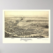 Peckville, PA Panoramic Map - 1892 Poster (Voorkant)