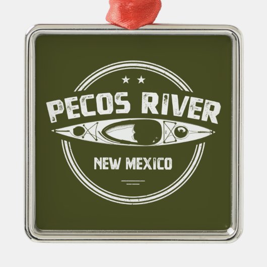 Pecos, New Mexico Kayaking Metalen Ornament (Voorkant)
