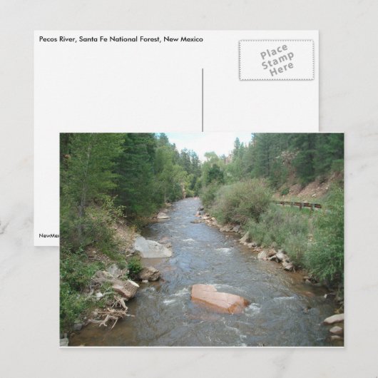 Pecos River, Santa Fe National Forest, New Mexico Briefkaart (Voorkant / Achterkant)