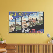 Pecos, TexasLarge Letter ScenesPecos, TX Canvas Afdruk (Insitu (Woonkamer))