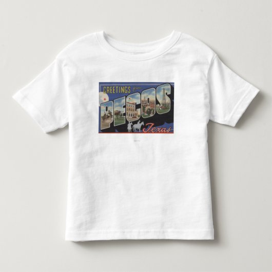 Pecos, TexasLarge Letter ScenesPecos, TX Kinder Shirts (Voorkant)
