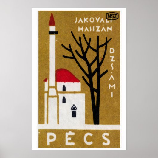 Pecs Kerk - Luciferdoosje Print - Esthetische Muur (Voorkant)
