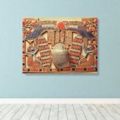 Pectoraal versierd met de gevleugelde sjab canvas afdruk (Insitu (Houten vloer))