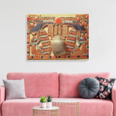 Pectoraal versierd met de gevleugelde sjab canvas afdruk (Insitu (Woonkamer))