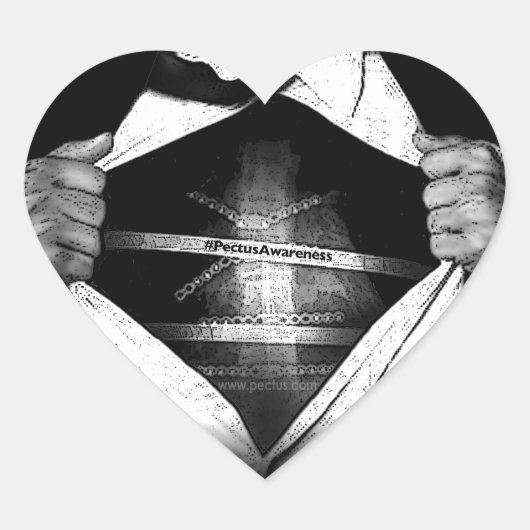 PectusAwareness Heart Stickers (Voorkant)