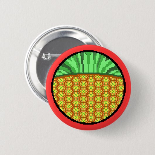 Peculiar-ananas Ronde Button 5,7 Cm (Voorkant /achterkant)