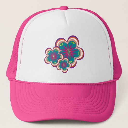 Peculiar Blooms Trucker Hat (12 kleuren) Trucker Pet (Voorkant)