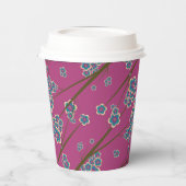 Peculiar Branches 8oz. Boysenberry Paper Cups Papieren Bekers (Links)