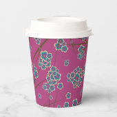 Peculiar Branches 8oz. Boysenberry Paper Cups Papieren Bekers (Achterkant)
