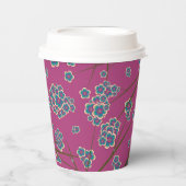 Peculiar Branches 8oz. Boysenberry Paper Cups Papieren Bekers (Voorkant)