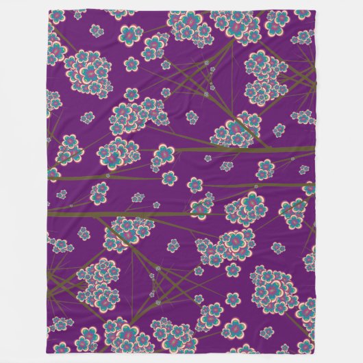 Peculiar Branches Amethist Fleece Deken (Voorkant)