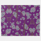 Peculiar Branches Amethist Fleece Deken (Voorkant (Horizontaal))
