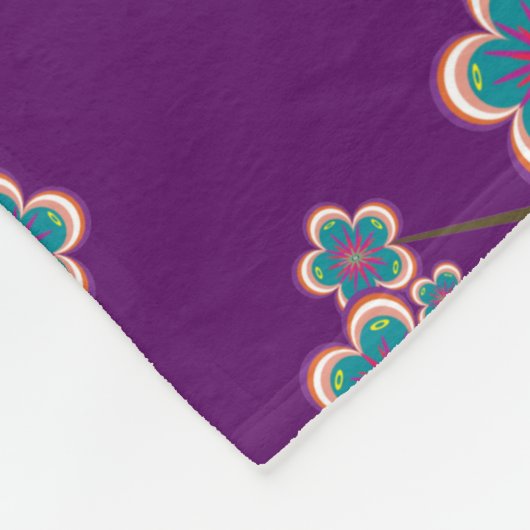 Peculiar Branches Amethist Fleece Deken (Hoek)