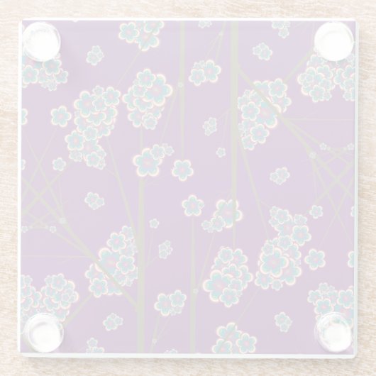 Peculiar Branches Amethist Glass Onderzetter Glazen Onderzetter (Achterkant)