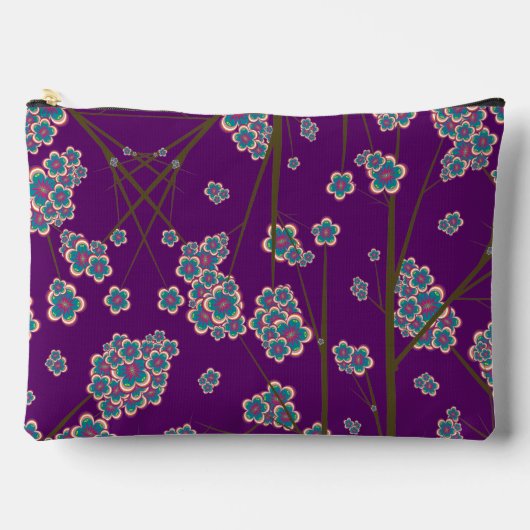 Peculiar Branches Amethist Grote Pouch Etui (Voorkant)