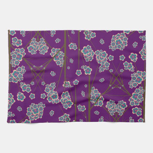 Peculiar Branches Amethist Keukenhanddoek (Horizontaal)