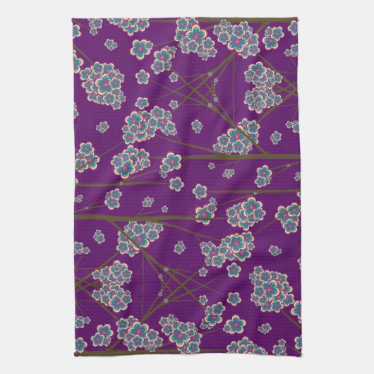 Peculiar Branches Amethist Keukenhanddoek (Verticaal)