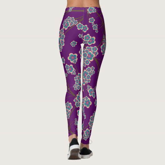 Peculiar Branches Amethist Leggings (Achterkant)