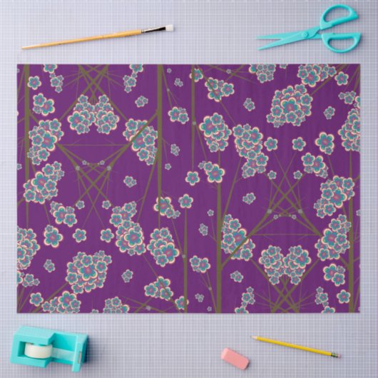 Peculiar Branches Amethist Tissue Paper Tissuepapier (Craft)
