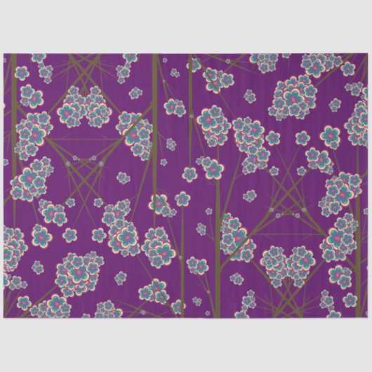 Peculiar Branches Amethist Tissue Paper Tissuepapier (Voorkant)