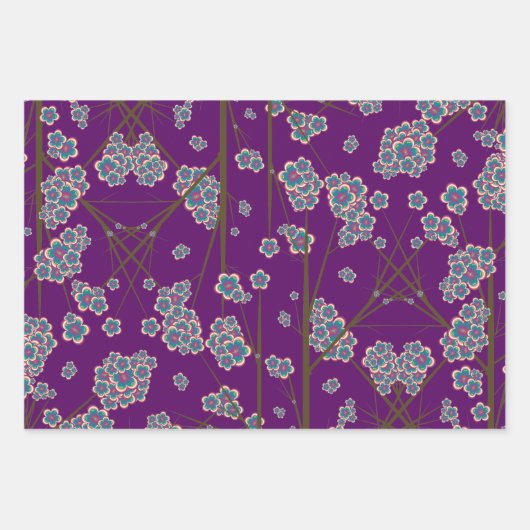 Peculiar Branches Amethist Wrapping Papier Inpakpapier Vel (Voorkant 2)