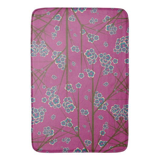 Peculiar Branches Boysenberry Bath Mat (Voorkant Verticaal)