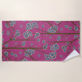 Peculiar Branches Boysenberry Beach Towel Strandlaken (Voorkant)