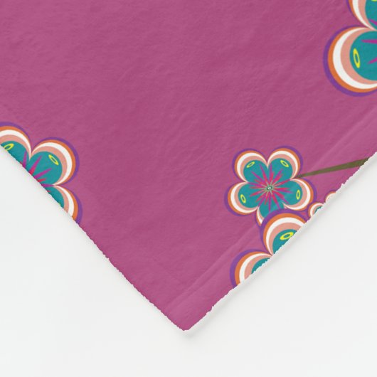 Peculiar Branches Boysenberry Fleece Blanket (Hoek)