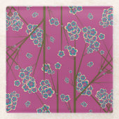 Peculiar Branches Boysenberry Glass Onderzetter (Voorkant)