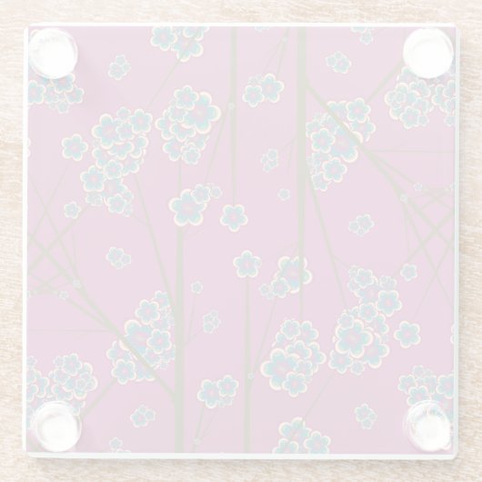 Peculiar Branches Boysenberry Glass Onderzetter Glazen Onderzetter (Achterkant)