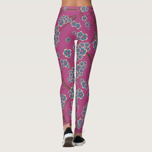 Peculiar Branches Boysenberry Leggings (Achterkant)