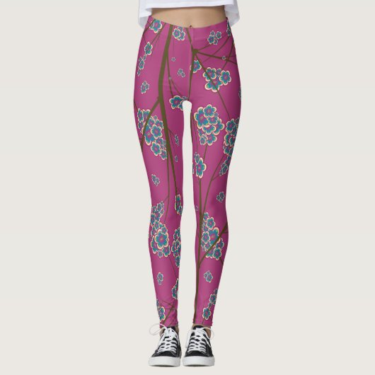 Peculiar Branches Boysenberry Leggings (Voorkant)