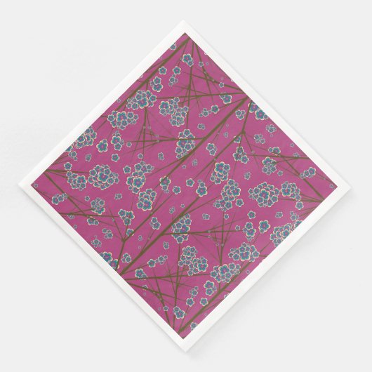 Peculiar Branches Boysenberry Paper Napkins Servet (Hoek)