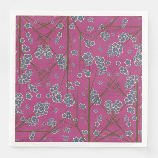 Peculiar Branches Boysenberry Paper Napkins Servet (Voorkant)