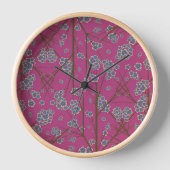 Peculiar Branches Boysenberry Wood Framed Clock (Voorkant)
